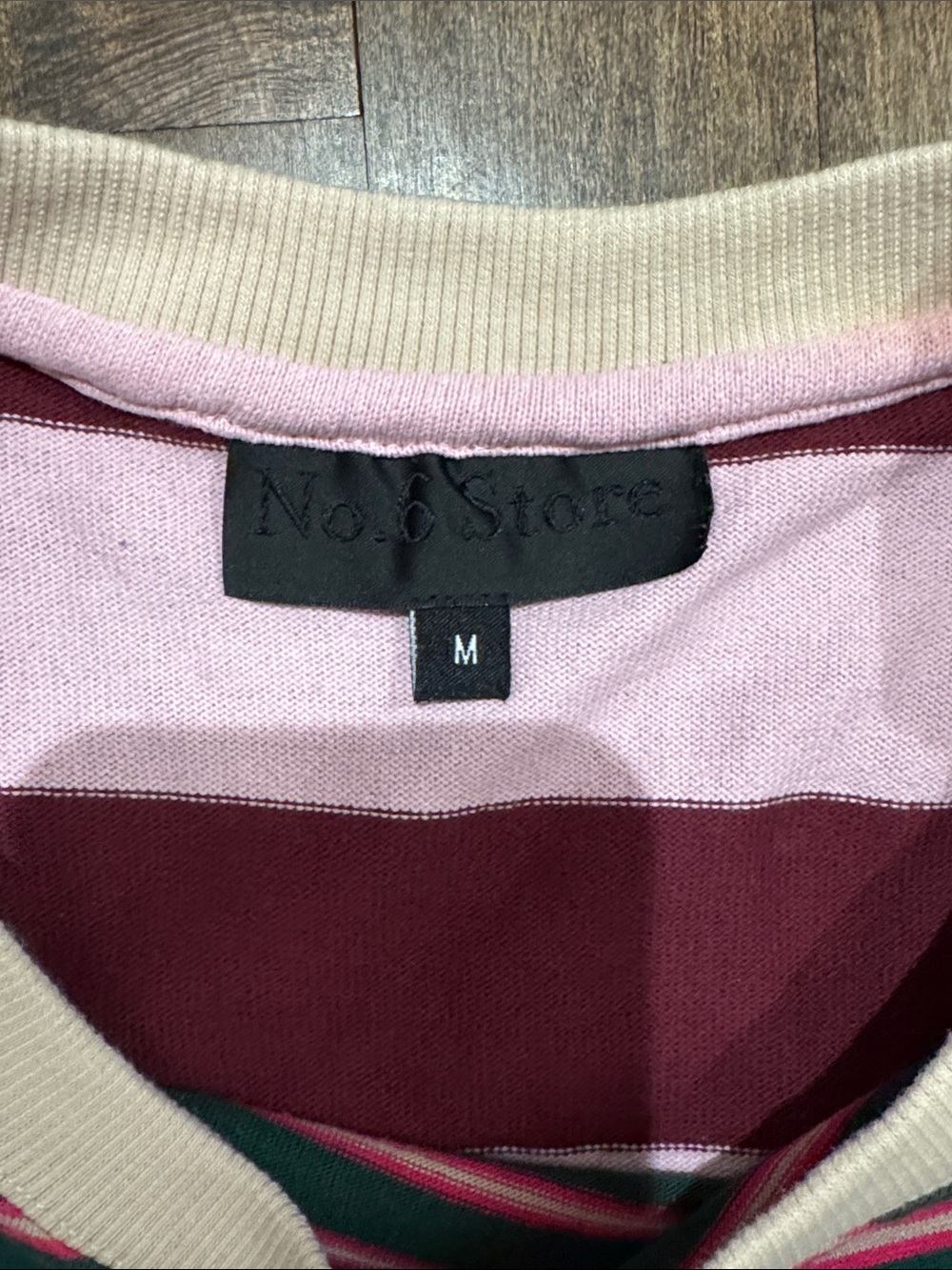 Kids Short-Sleeve Striped Tee in Teal & Pink - Picture 3 of 3